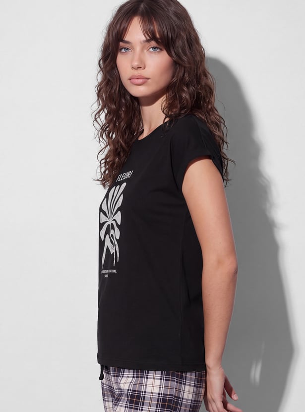 GINGER Fleur Graphic Print Lounge T-shirt