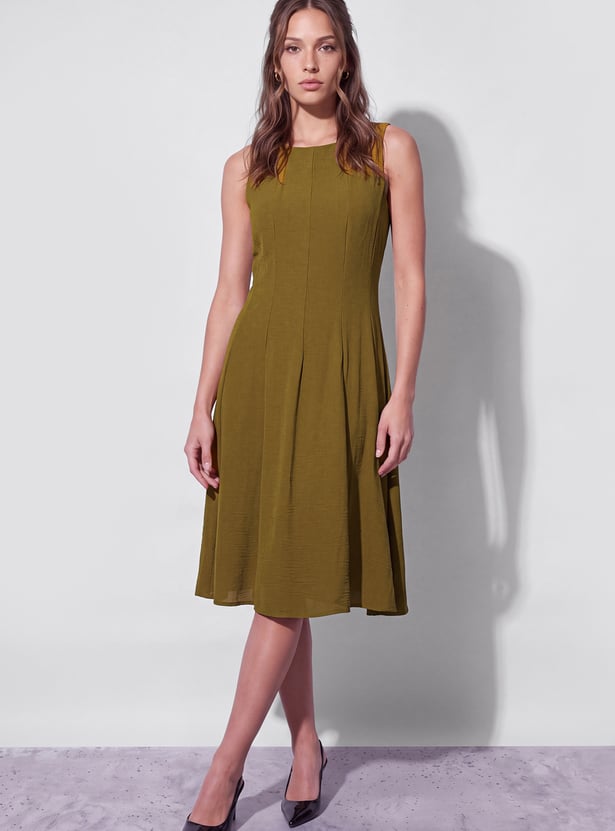CODE Textured A-Line Dress