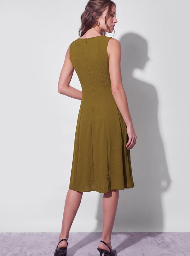 CODE Textured A-Line Dress