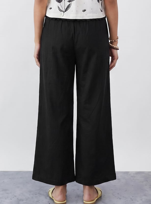 COLOUR ME Solid Straight Pants