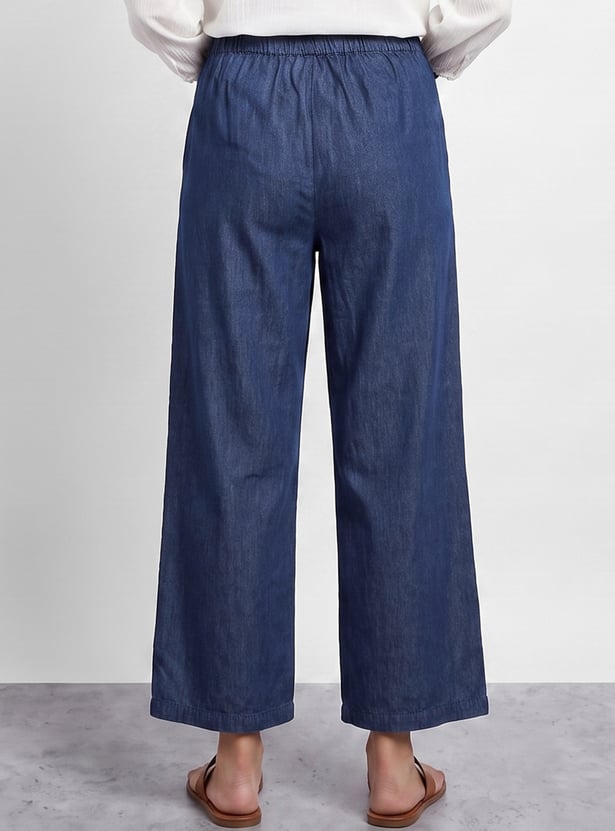 COLOUR ME Solid Straight Pants