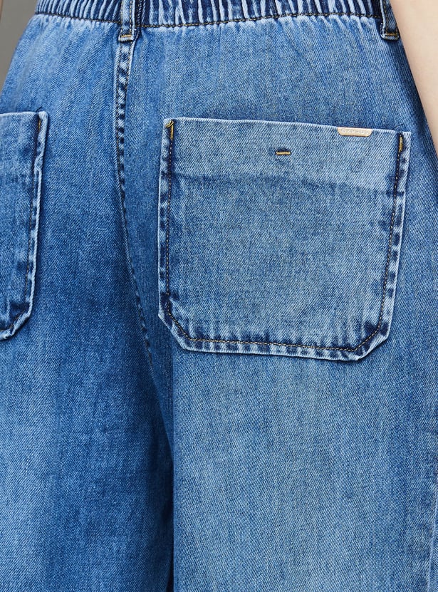 KRAUS Solid Wide Leg Jeans