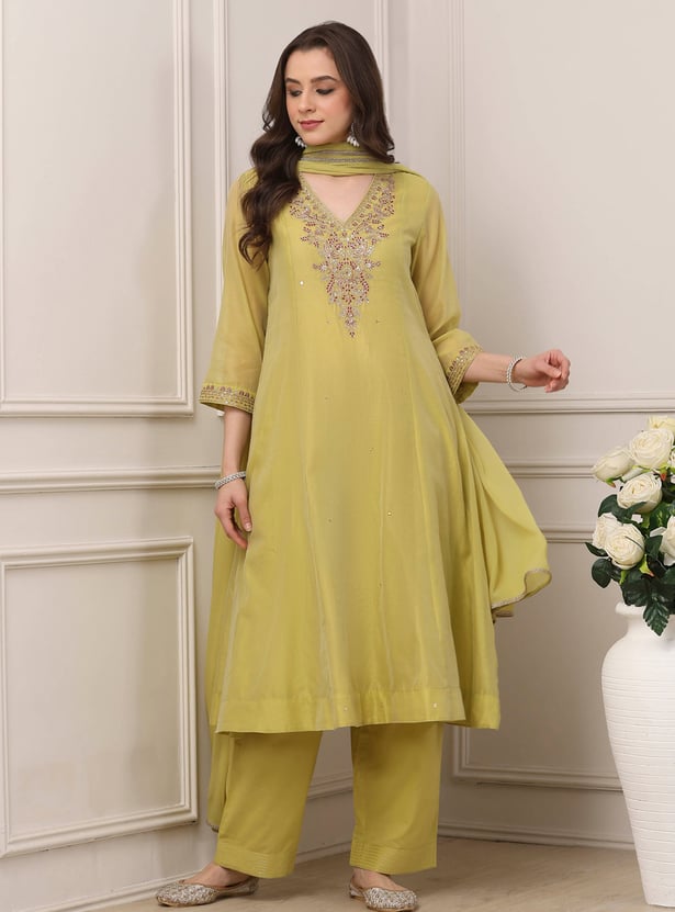 BIBA Embroidered Anarkali Kurta Set