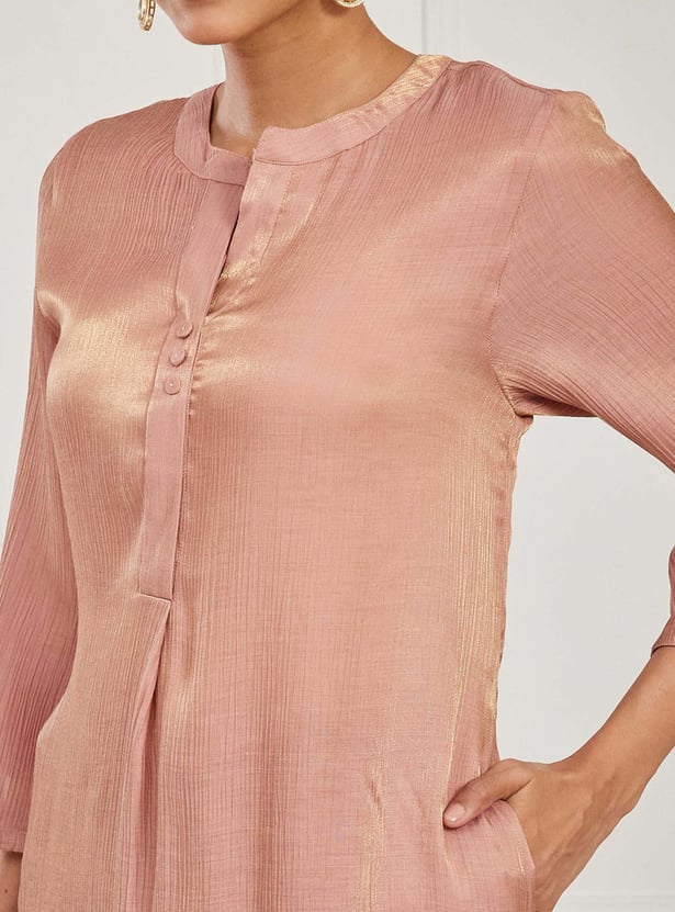 BIBA Solid Palazzo Kurta Set