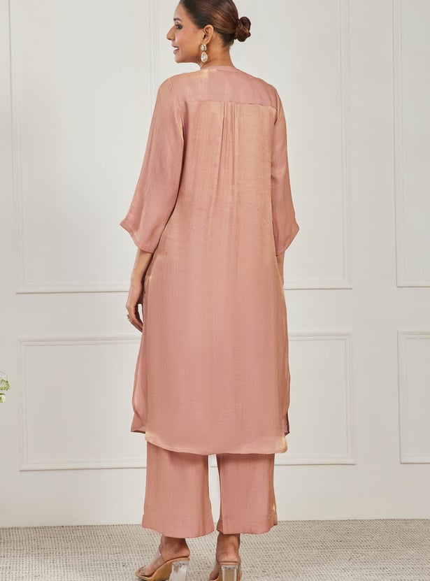 BIBA Solid Palazzo Kurta Set