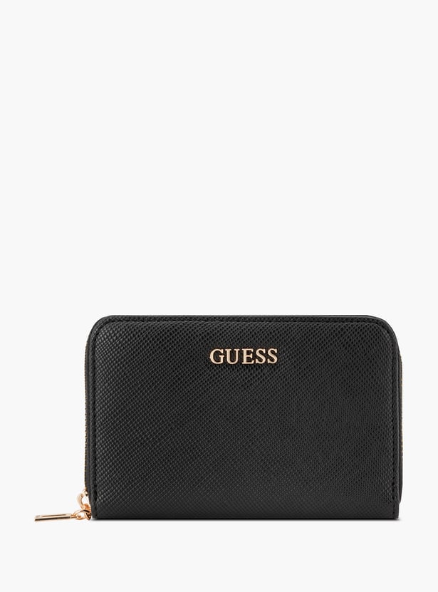 GUESS Solid Zip-Around Wallet