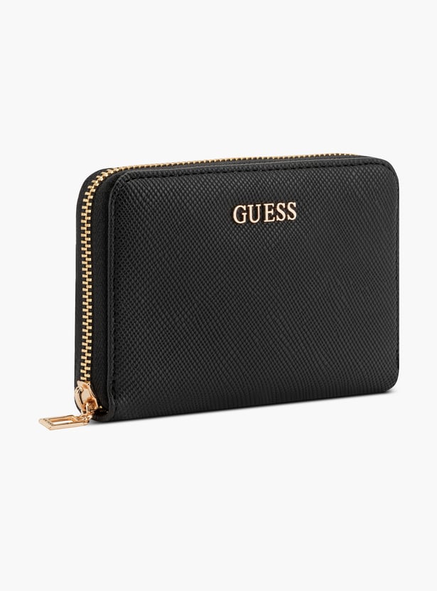 GUESS Solid Zip-Around Wallet