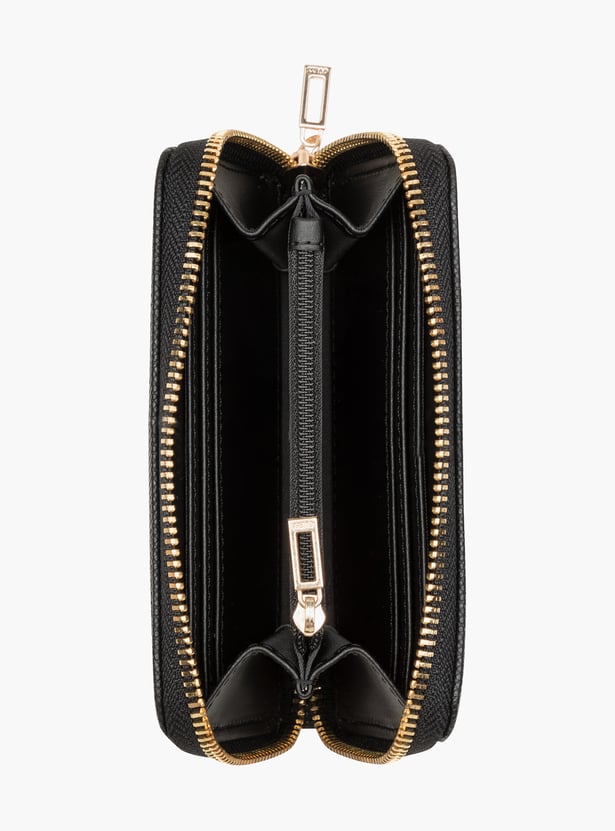 GUESS Solid Zip-Around Wallet