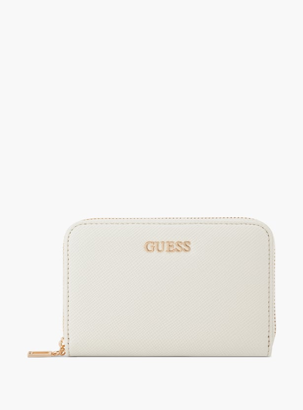 GUESS Solid Zip-Around Wallet