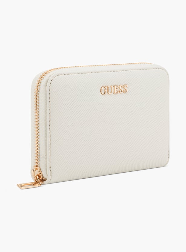 GUESS Solid Zip-Around Wallet