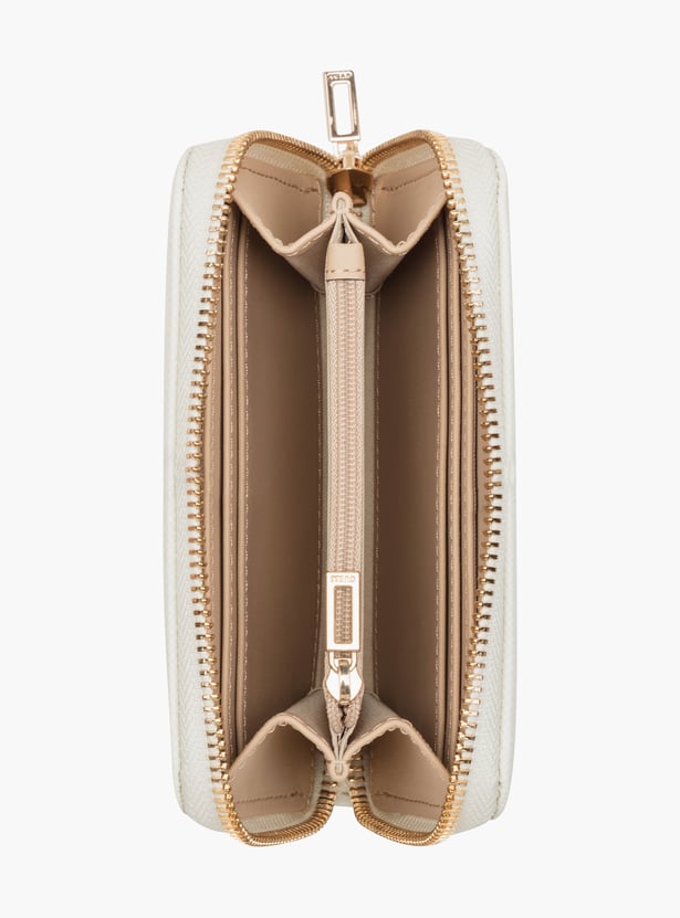 GUESS Solid Zip-Around Wallet