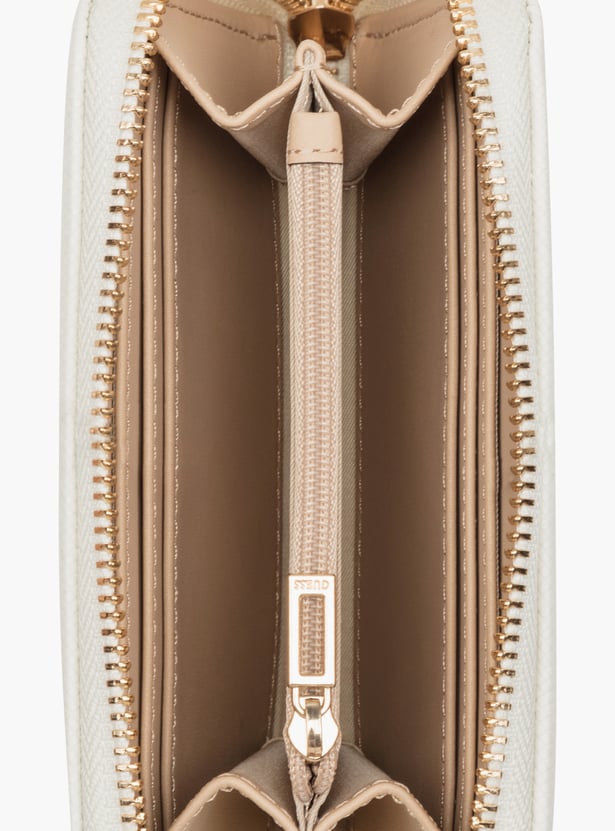 GUESS Solid Zip-Around Wallet
