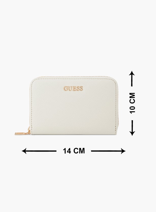 GUESS Solid Zip-Around Wallet