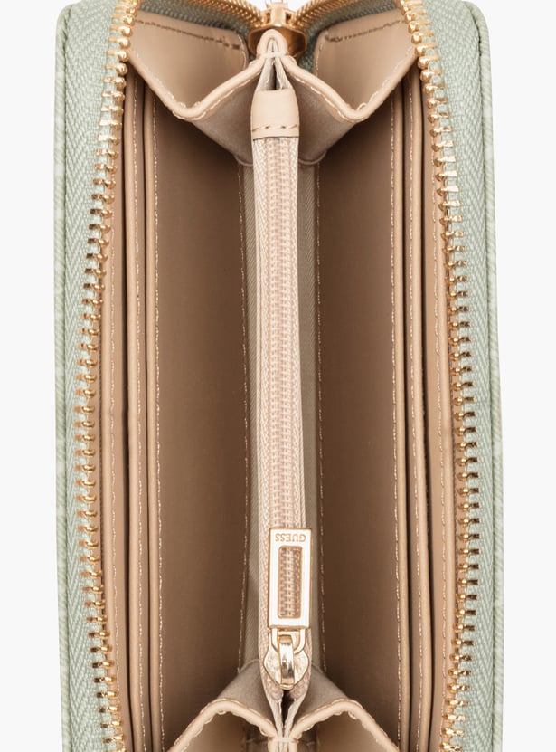 GUESS Printed Zip-Around Wallet