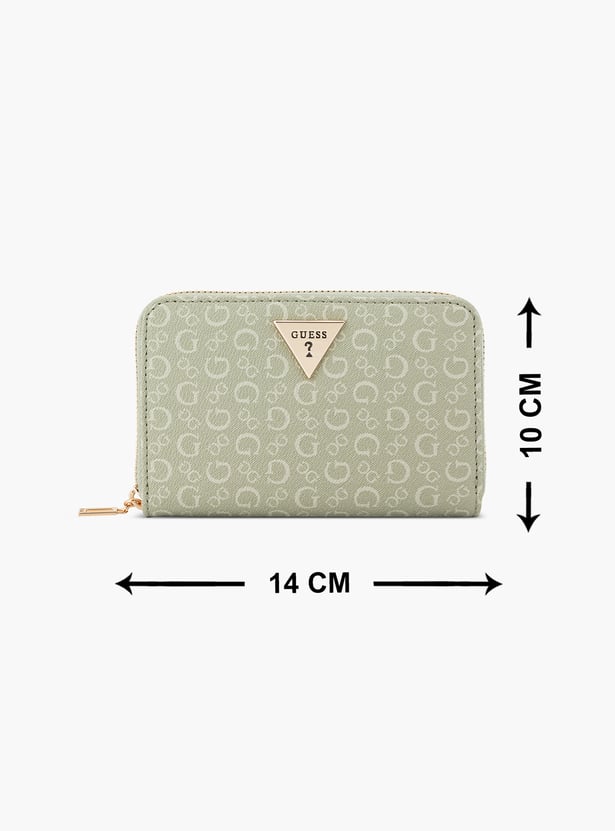 GUESS Printed Zip-Around Wallet
