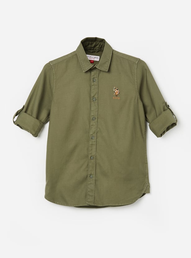 US POLO ASSN KIDS Boys Logo Embroidered Shirt