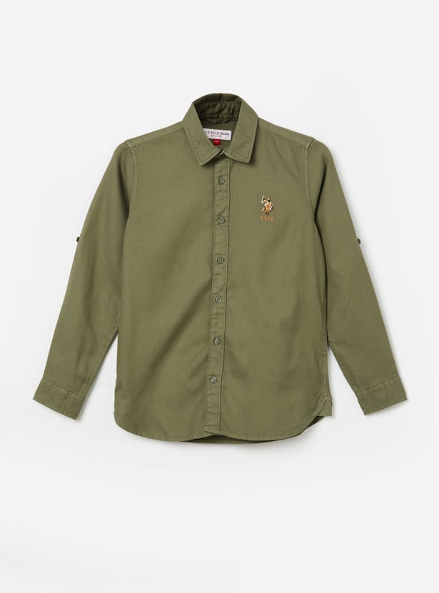 US POLO ASSN KIDS Boys Logo Embroidered Shirt