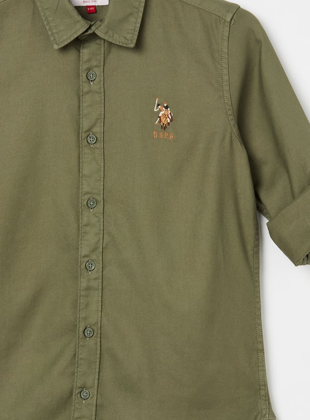 US POLO ASSN KIDS Boys Logo Embroidered Shirt