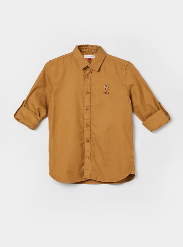 US POLO ASSN KIDS Solid Regular Shirt