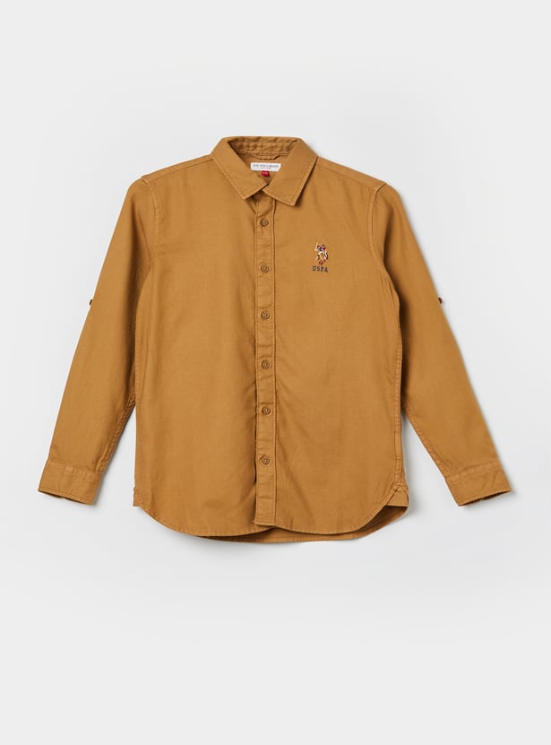 US POLO ASSN KIDS Solid Regular Shirt