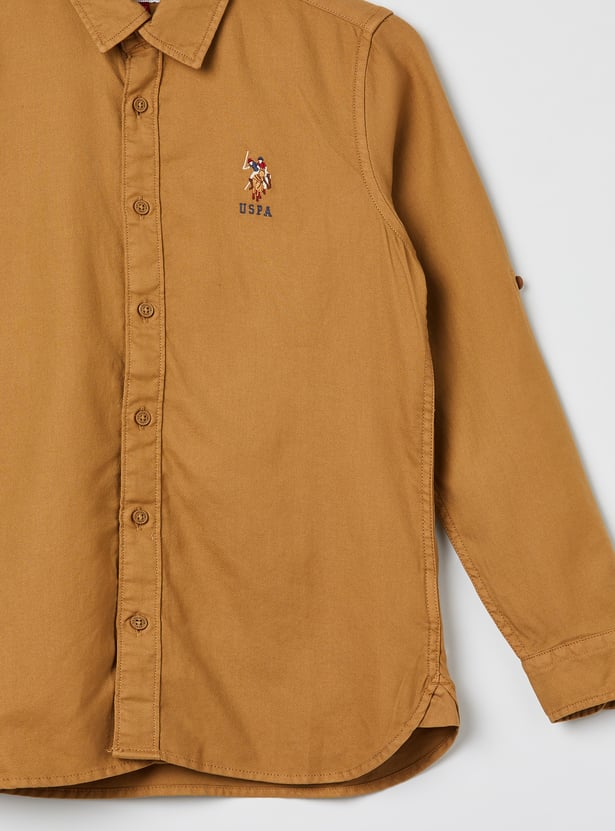 US POLO ASSN KIDS Solid Regular Shirt