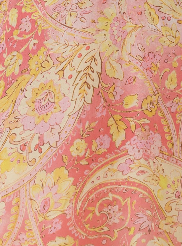 W Paisley Print Band Collar Tunic
