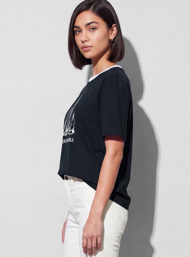 FAME FOREVER Graphic Print T-shirt