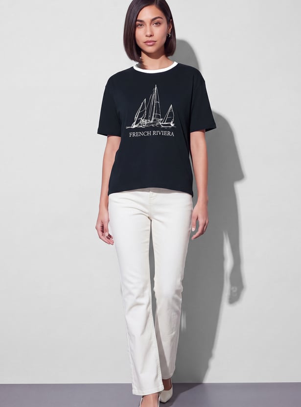 FAME FOREVER Graphic Print T-shirt