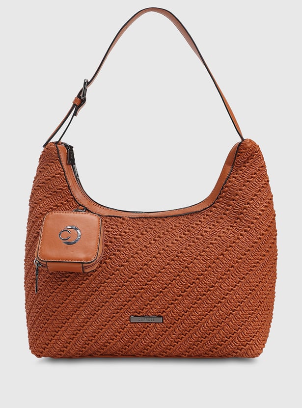 CAPRESE Textured Shoulder Bag with Pouch