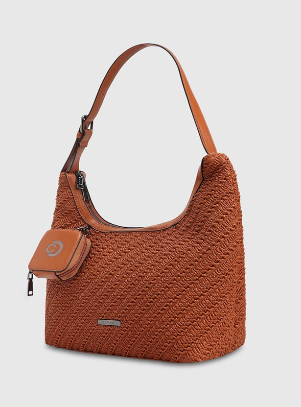 CAPRESE Textured Shoulder Bag with Pouch