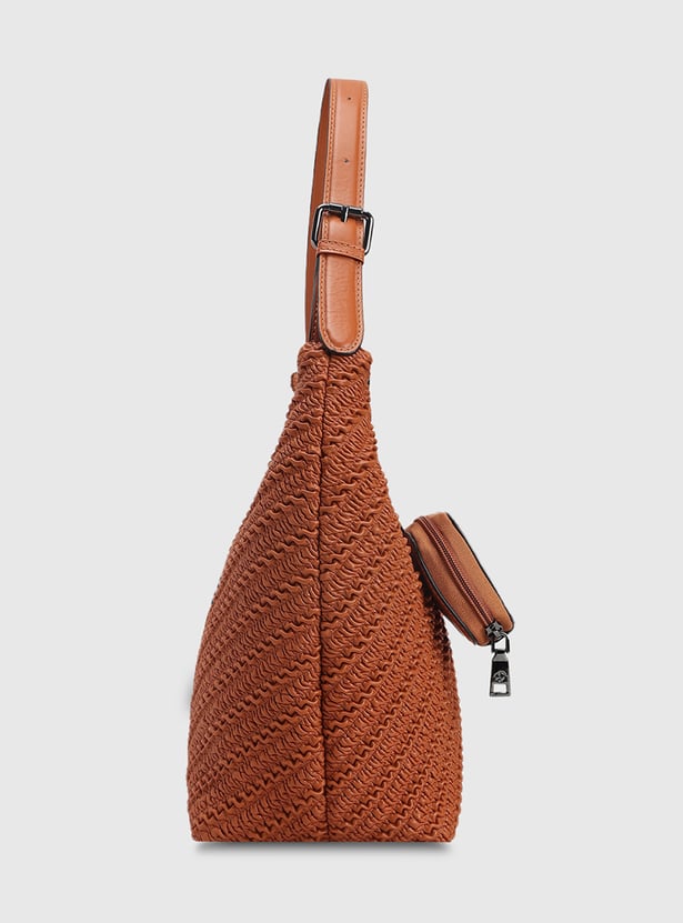 CAPRESE Textured Shoulder Bag with Pouch