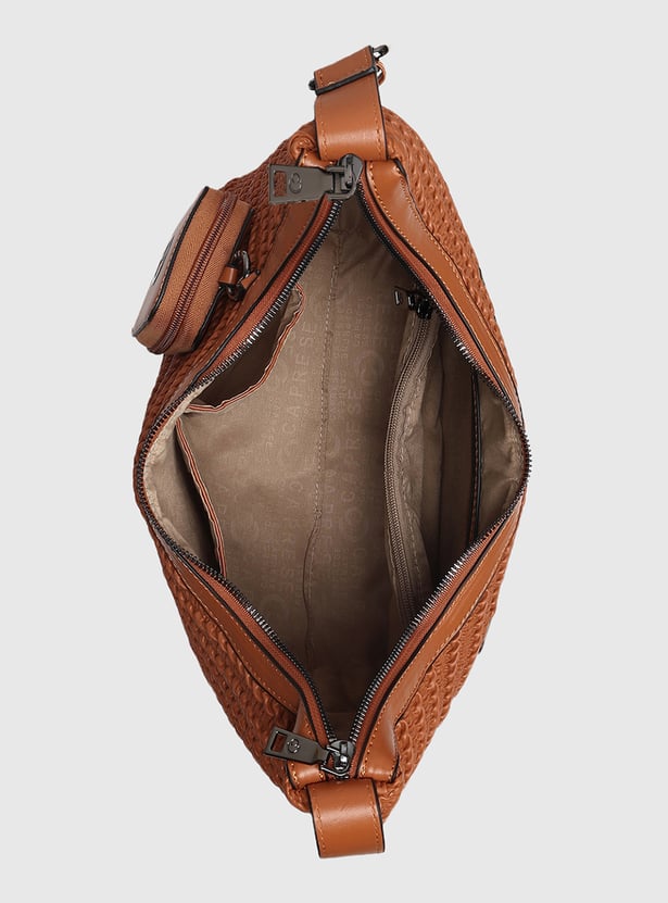 CAPRESE Textured Shoulder Bag with Pouch