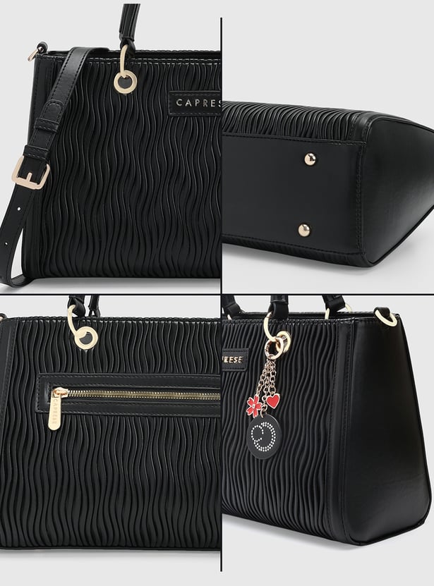 CAPRESE Textured Handheld Bag
