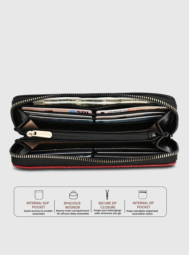 CAPRESE Solid Zip-Around Wallet