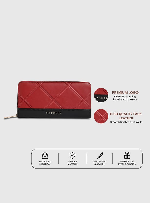 CAPRESE Solid Zip-Around Wallet