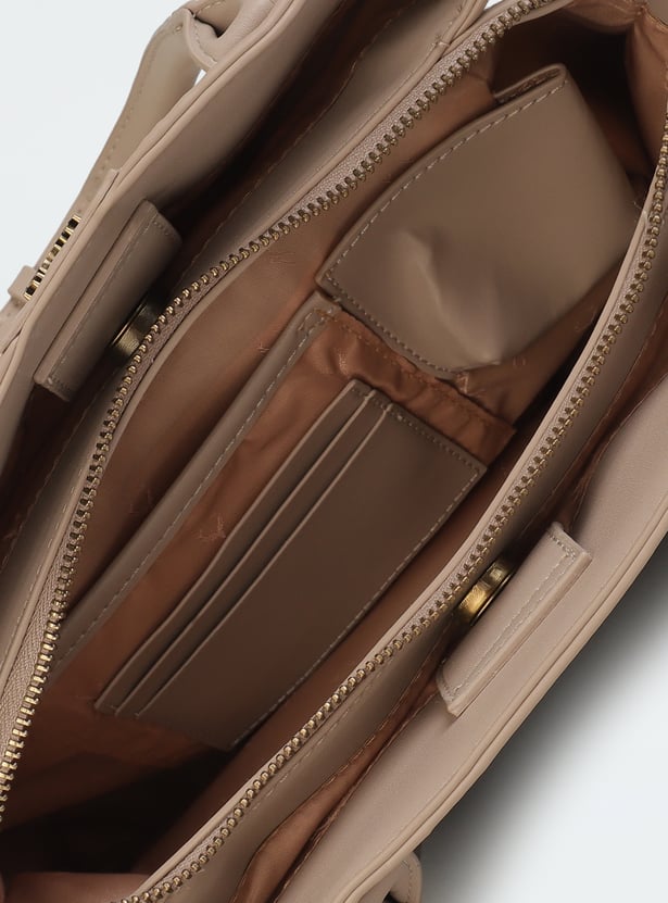 ALLEN SOLLY Debossed Handheld Bag