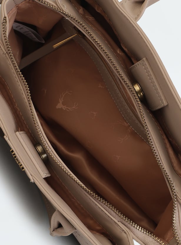 ALLEN SOLLY Debossed Handheld Bag
