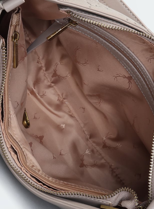 ALLEN SOLLY Embossed Shoulder Bag
