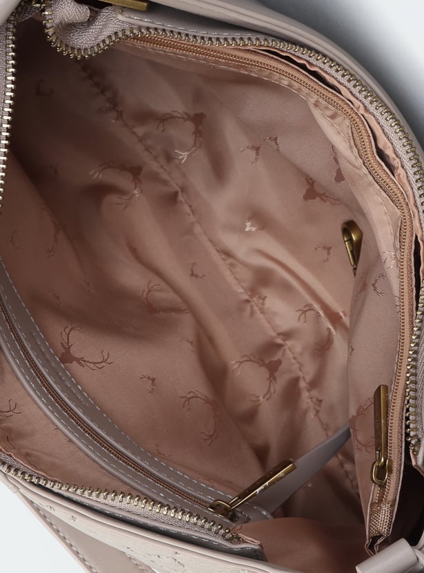 ALLEN SOLLY Embossed Shoulder Bag