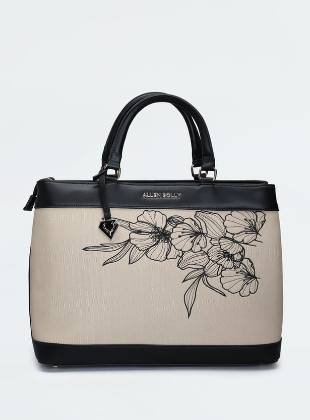 ALLEN SOLLY Floral Print Laptop Bag