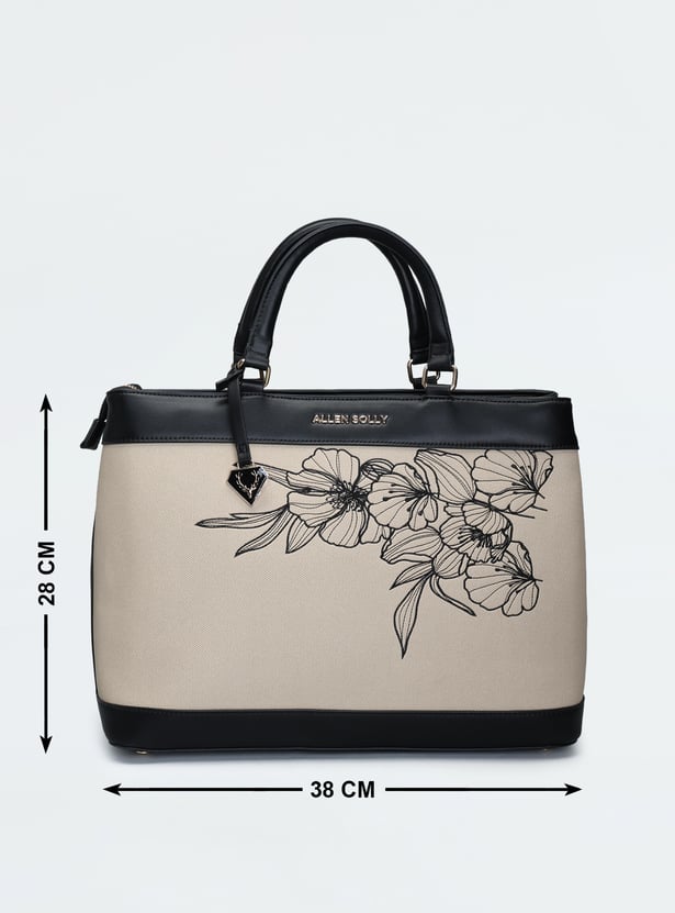ALLEN SOLLY Floral Print Laptop Bag