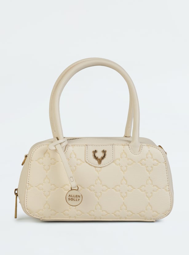 ALLEN SOLLY Embossed Handheld Bag