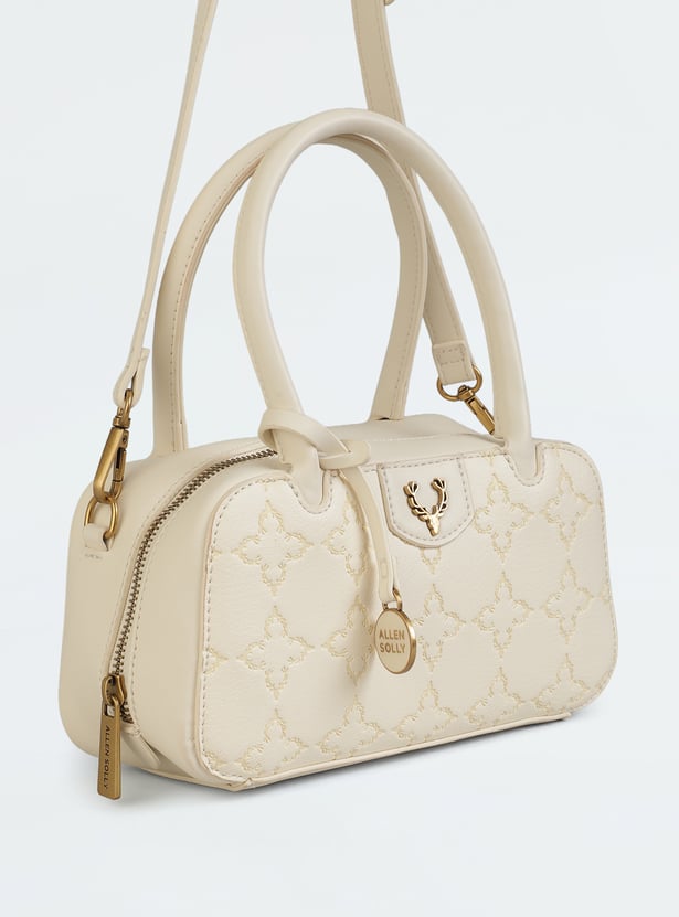 ALLEN SOLLY Embossed Handheld Bag
