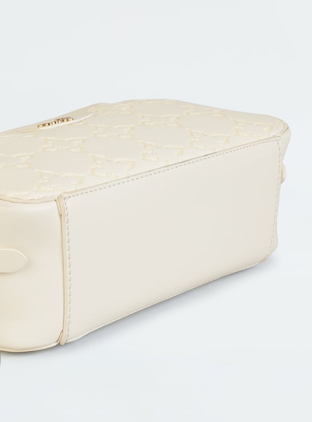 ALLEN SOLLY Embossed Handheld Bag