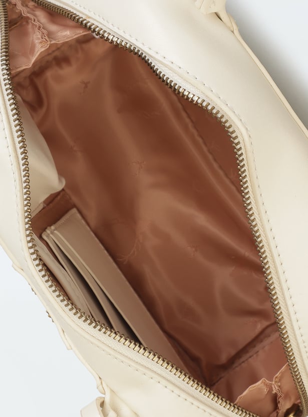 ALLEN SOLLY Embossed Handheld Bag