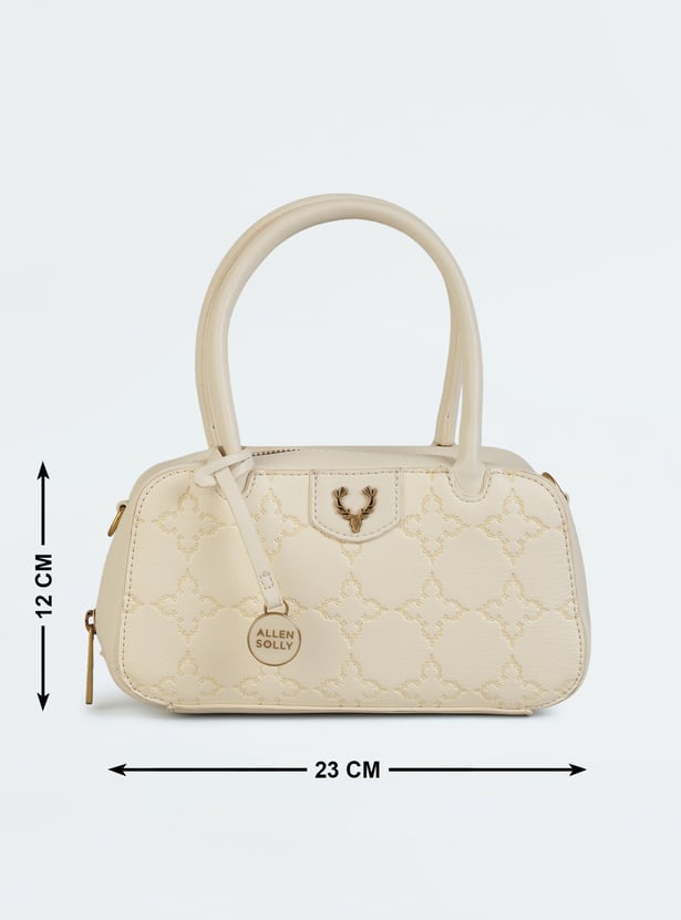 ALLEN SOLLY Embossed Handheld Bag