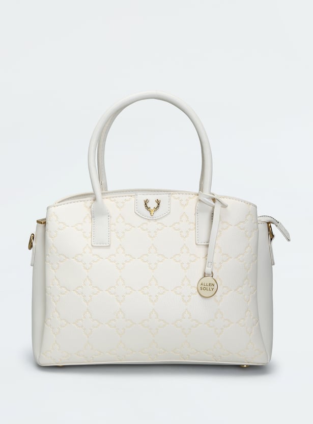 ALLEN SOLLY Embossed Handheld Bag