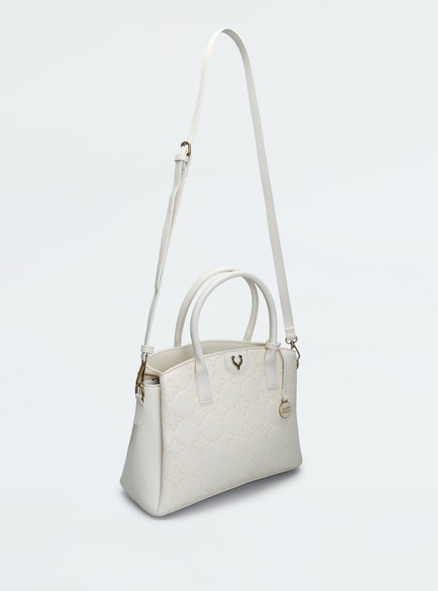 ALLEN SOLLY Embossed Handheld Bag