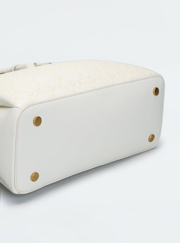 ALLEN SOLLY Embossed Handheld Bag