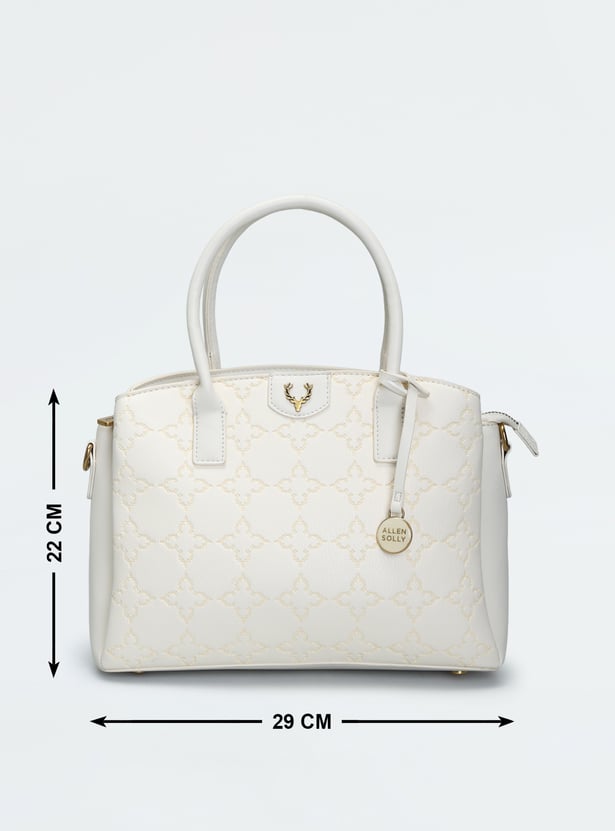 ALLEN SOLLY Embossed Handheld Bag